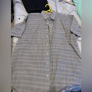 Extra large grey plaid shirt sleeve